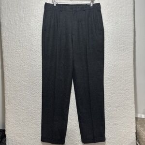 Vintage Polo Ralph Lauren Wool Blend Pleated Dress Pants Men's 36 Houndstooth